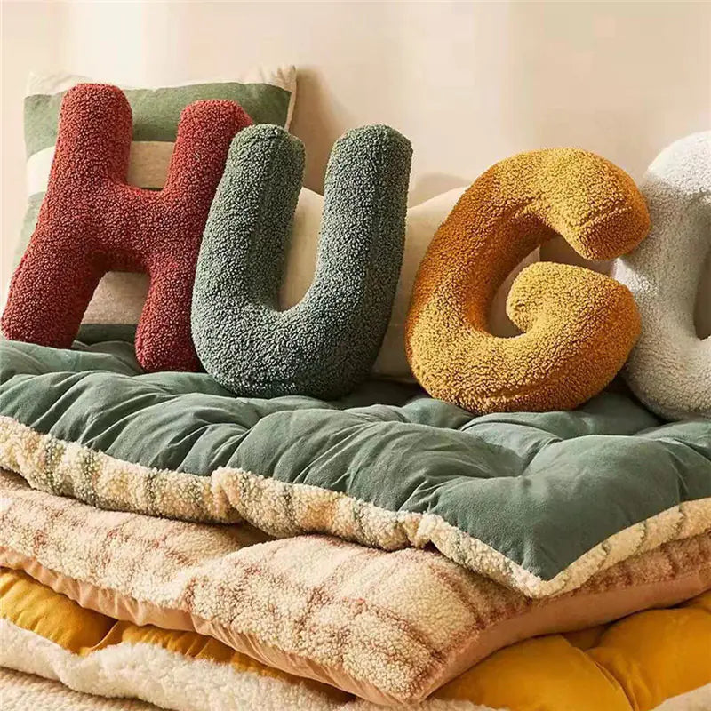 Custom Letter Decor plush cushions